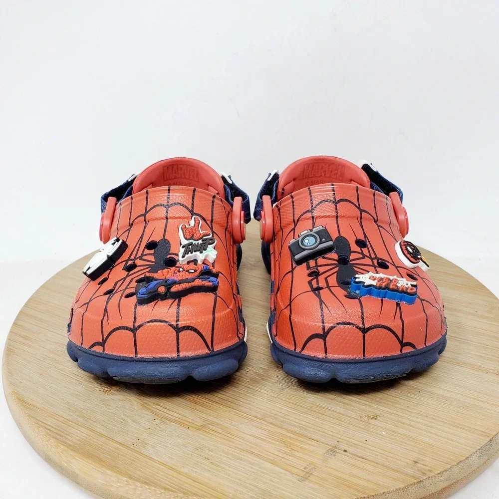 Crocs Spiderman Sandals Kids 8 Red Blue Marvel All Terrain Clog Boys Girls Shoes